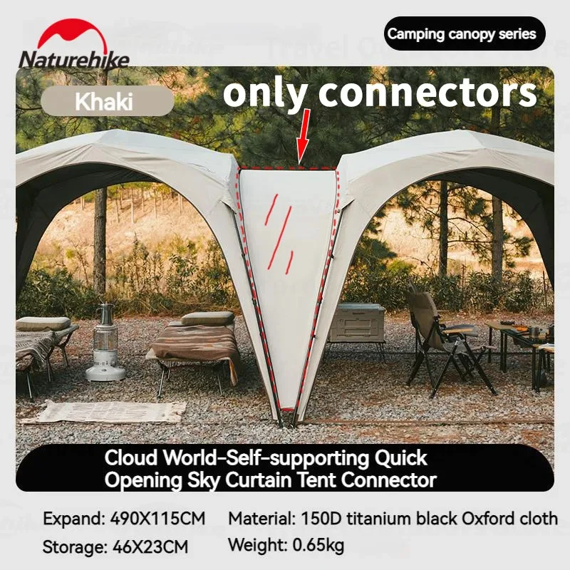 Naturehike Cloud World Awning Accessories Ground cloth connectors TPU Door Door curtain no Awning no tent only Accessories