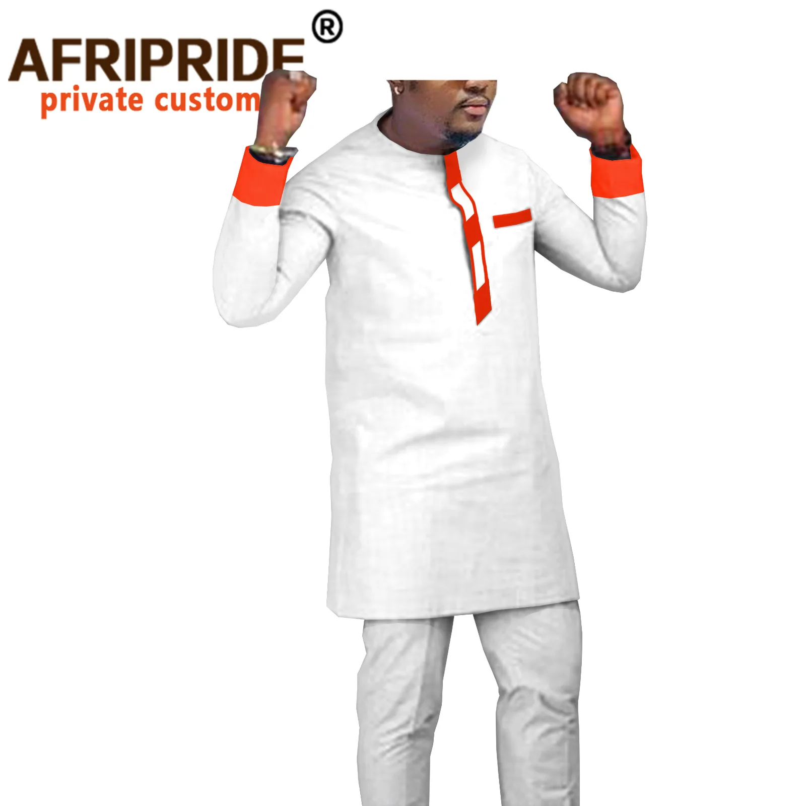 African Dashiki Clothes for Men Traditional Outfits Tribal Shirts and Pants 2 Piece Set Tracksuit Outfits Blouse Casual A2016055