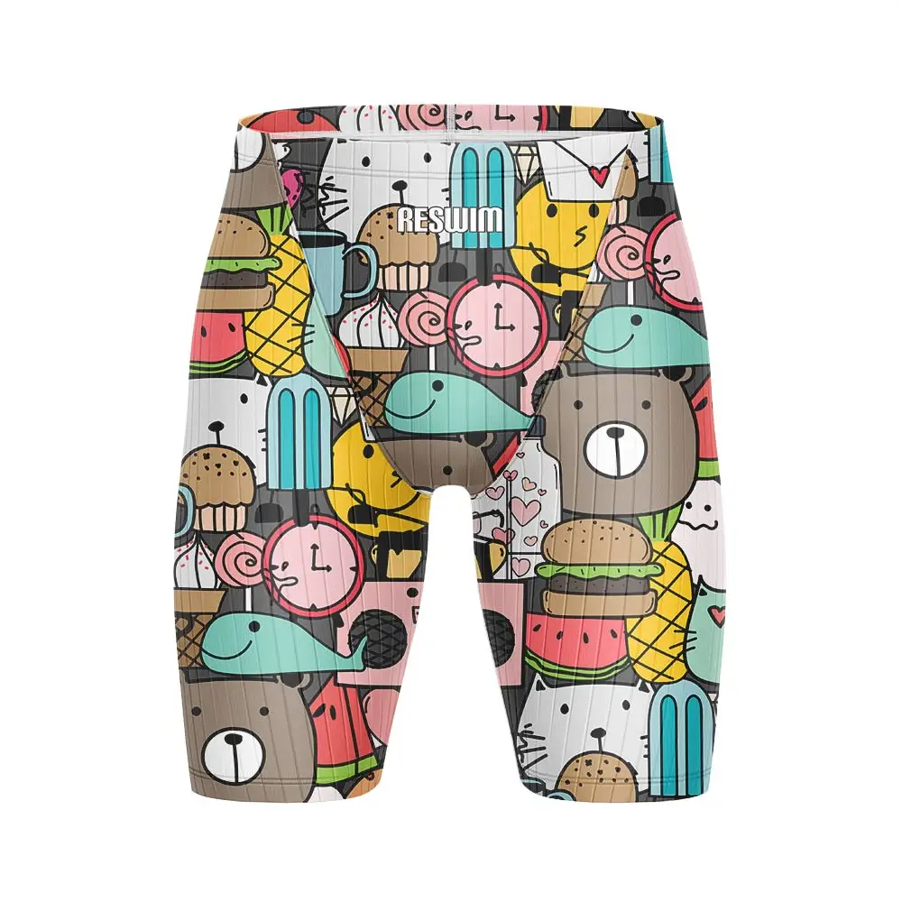 Mens Swim Jammer Athletic Training Swimsuit Shorts Funny Bathing Suit Swimming Shorts Summer Quick Dry Surfing Diving Trunks