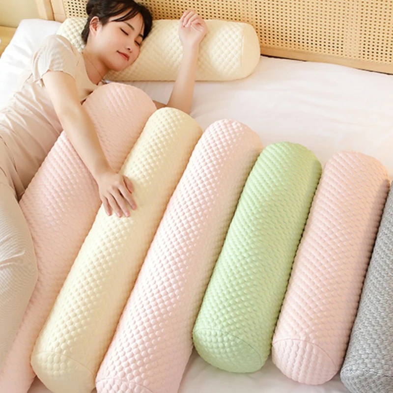 

Unfilled/Filled Cool Long Bolster Pillow Case Breathable Roll Neck Back Headrest Pillow Cover for Home Hotel Decor 60/90/120Cm
