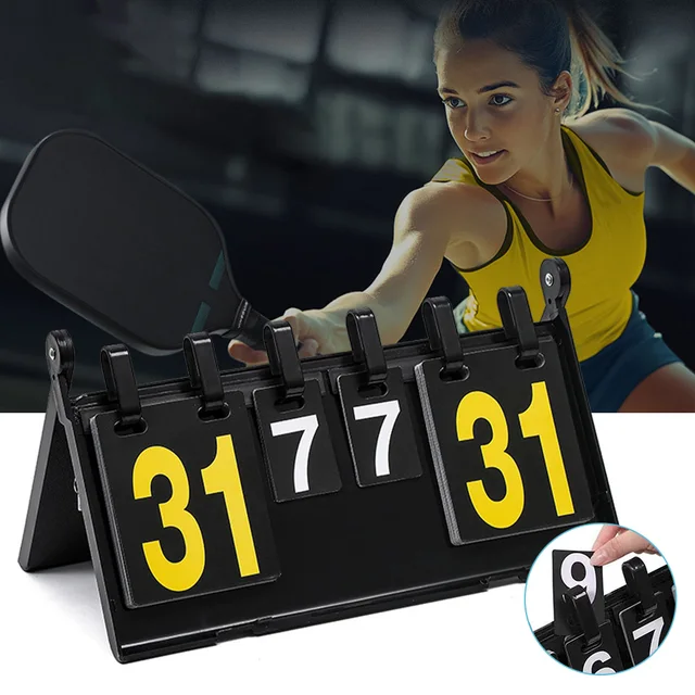 Portable Manual Scoreboard Easy Flip Scorekeeper Baskeball Tennis Volleyball Scoreboard Table Top Scoreboard Sport Accessories 2