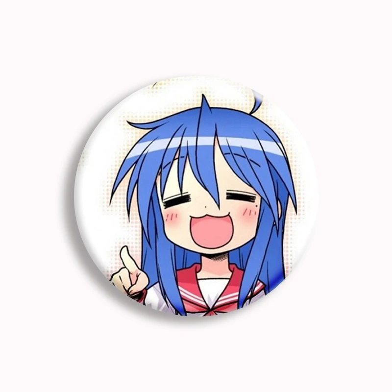 Anime Lucky Star Konata Cartoon Button Pin Cute Konata Funny