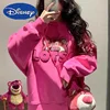 Disney Lotso Sweatshirts Y2K Cartoon Fashion Woman's Casual Printed Hooded Sweatshirt Autumn Winter Warm Loose Outdoor Tops Gift 1