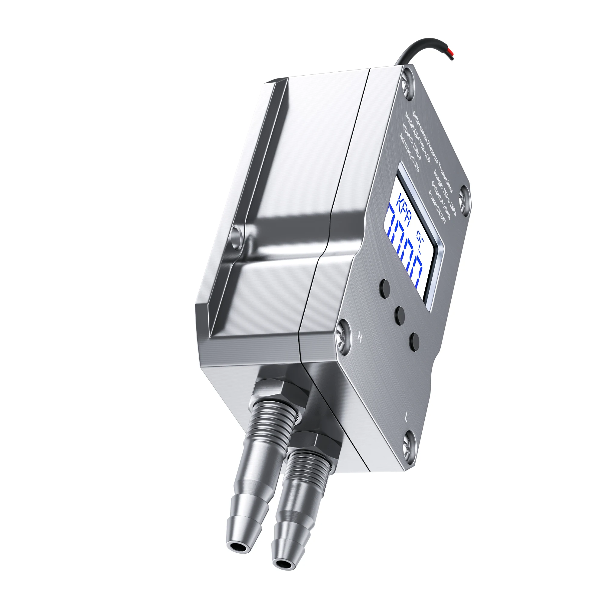 Pressure Sensor 4-20mA LCD Differential Pressure Transmitter 0-10V 0-5V RS485 Wind Pressure Sensor 1Kpa 10kp 50Pa 100Pa 500Pa 50Pa Air