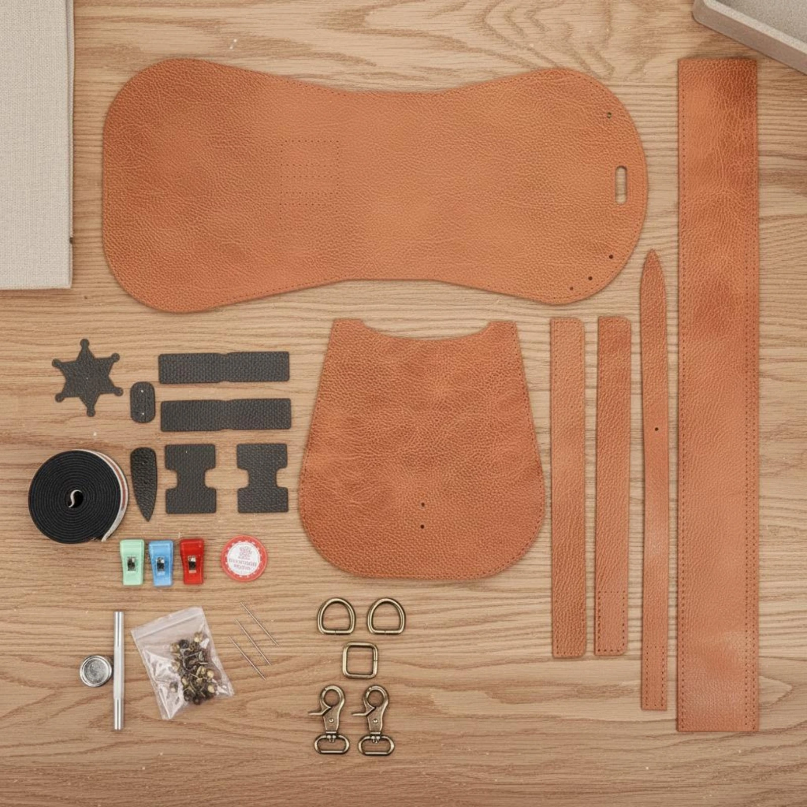 리벳 장식 크로스바디 백 세트 수제 펑크 디자인 숄더백 키트 DIY 핸드백 키트 초보자 친화적인 공예 키트