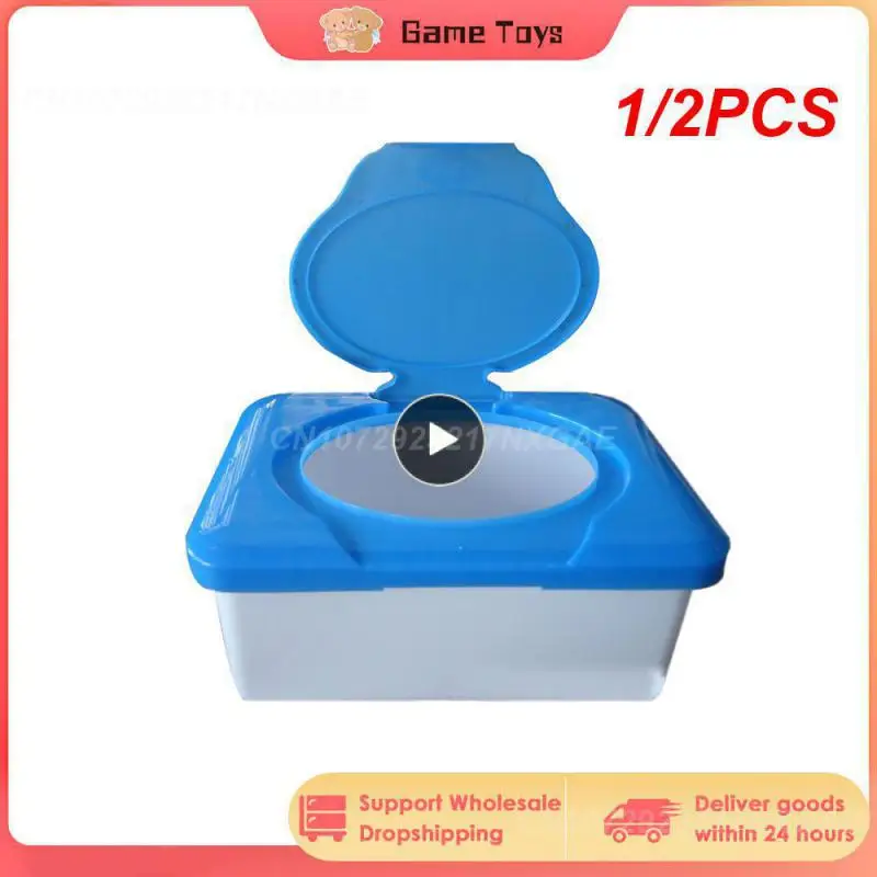 

1/2PCS Wet Tissue Box Baby Wipes Storage Case Napkin Dispenser Plastic Paper Container Tissue Holder Baby Care Stroller