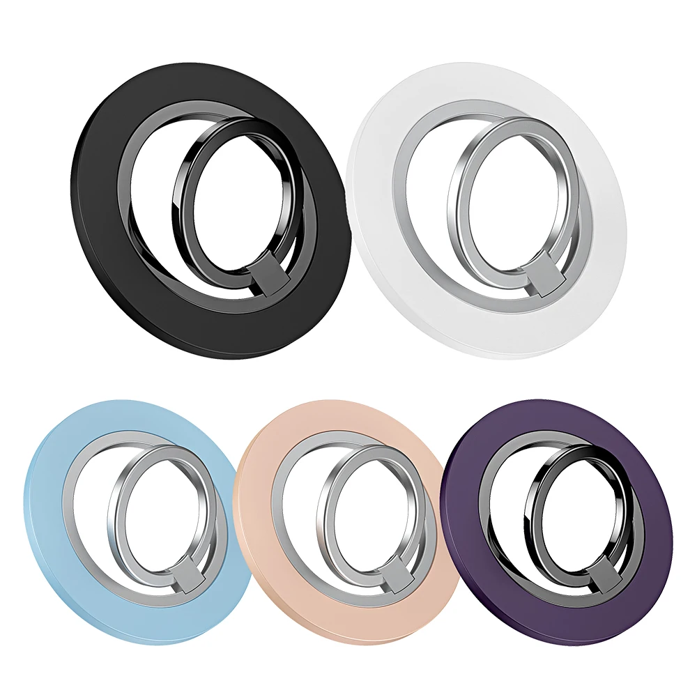Revolving Magnetic Phone Ring Holder with Kickstand and Grip