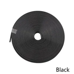 8 - Meter Roll Rim Blades: Colorful Wheel Rim Protector Trim and Decor Strip (8m - Black)