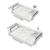 Water Ripple Luxurious Storage Tray Household Transparent Tea Cup Tray with Handle Decorative Bathroom Tray Living Room 6