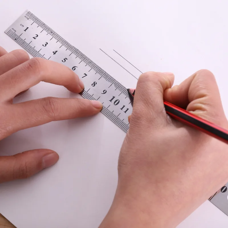 Stainless Steel Ruler Straight Ruler for Office Learning