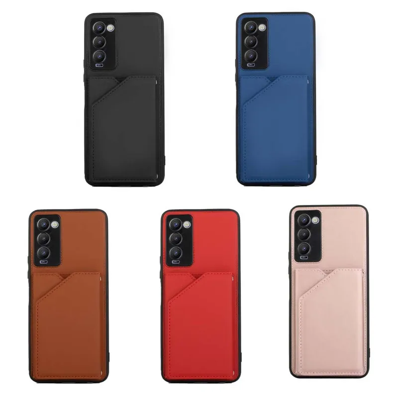 Shockproof Case for Tecno Camon 18 Leather Card Slot magnetic Back Cover for Tecno Camon 18P 17 Pro Case Spark 8C 7P 8 T 9 Etui