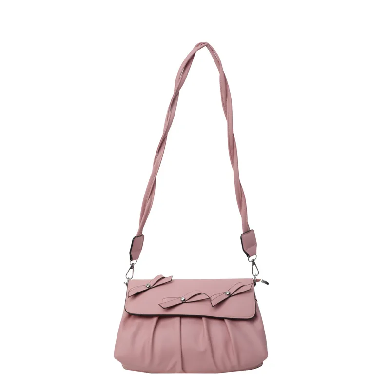 Bolso de mano plisado de alta gama para mujer, diseño de nicho, bandolera de un solo hombro, bolso de viaje versátil, novedad de 2024