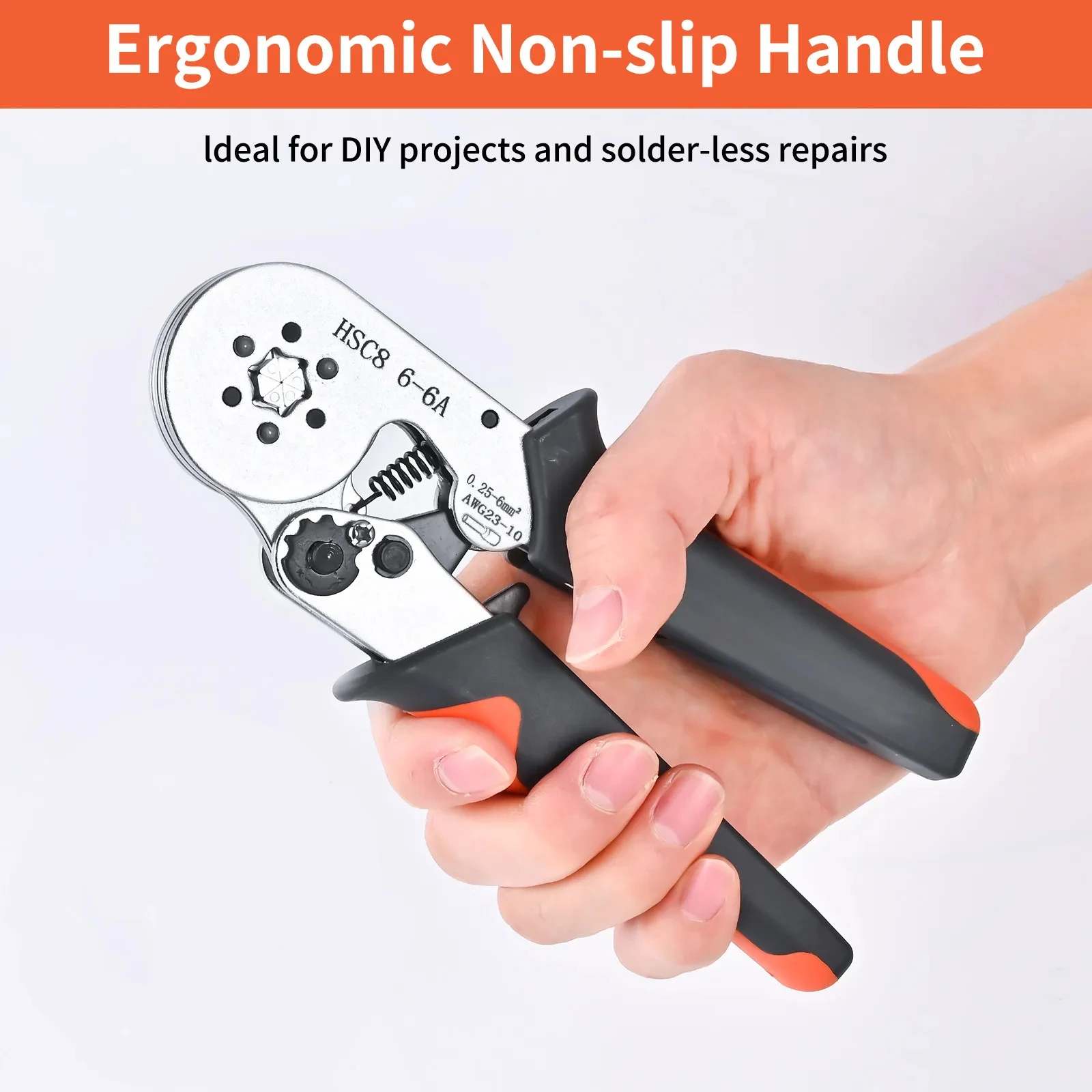 Crimping Tools Mini Electrical Pliers HSC8 64/66(0.2510mm&sup2;/0.256mm&sup2;) Wire Connection Ferrule Sleeves Terminal Repair Clamp