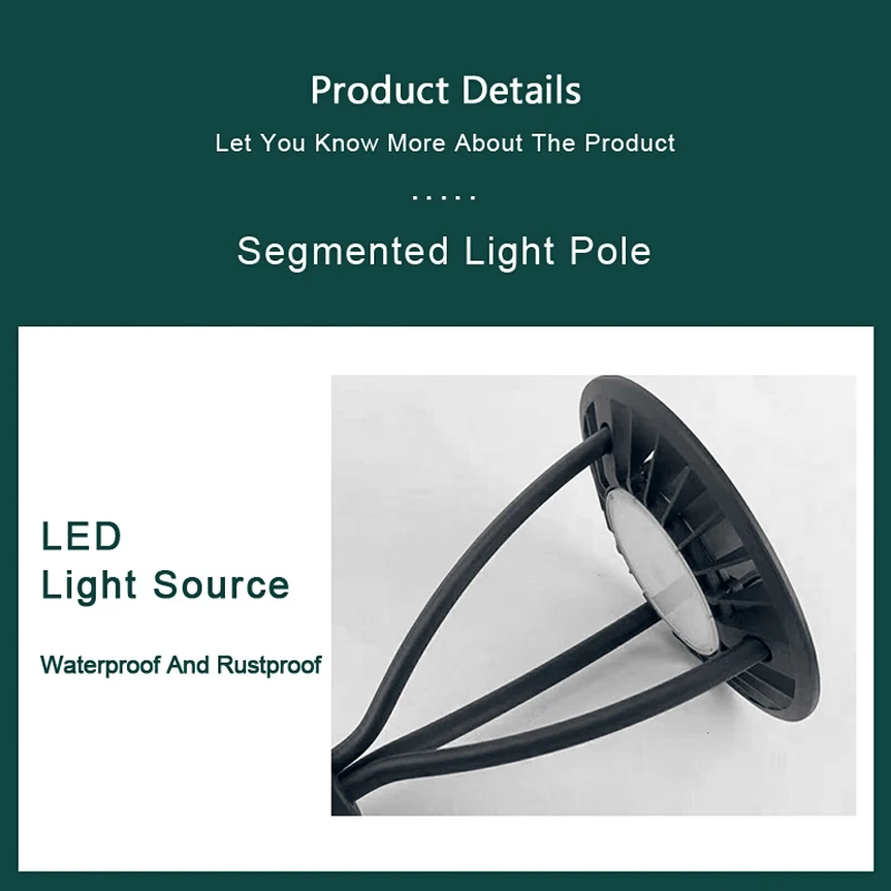 모던 코트야드 2.5미터 높이 기둥 정원등 50W LED 가로등 블랙 야외 방수 IP65 조경 그린 벨트 조명