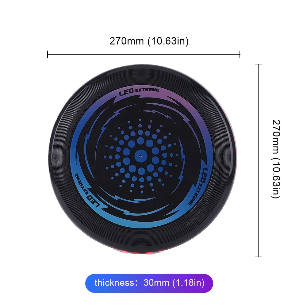 LED Light Up Flying Disc Rechargeable 49 LEDs Ultimate Brightness Glowing Golf For Outdoor Sports
