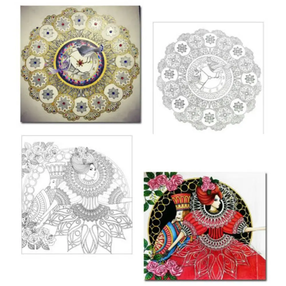 24 Pages New Styles Relieve Stress Mixed Colouring English Edition Graffiti Coloring Book Painting Books Hand Painted Drawing