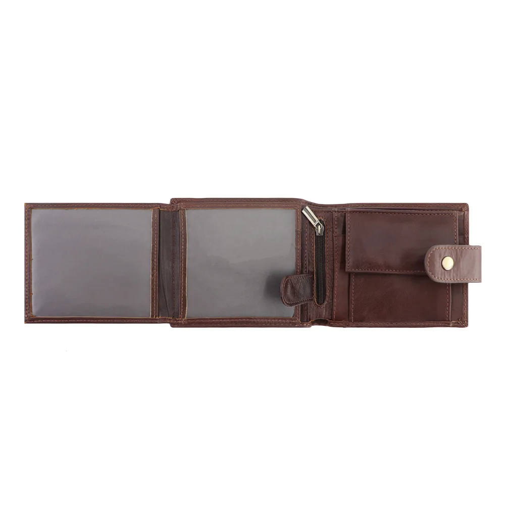 Men's Wallet Rfid Vintage Genuine Leather Wallets for Men Credit Card Holder Purse Money Bag Wallet Man 4