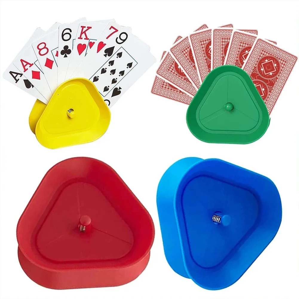 Playing cards 2/4PCS set triangle hands-free holder