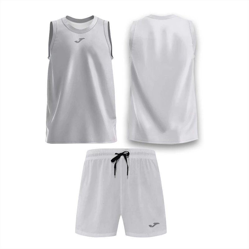 

Men's Summer Solid Color Simple Sleeveless Sports Vest Shorts Tennis Badminton Set Fast Drying Sweat Run Fitness Two-Piece Set