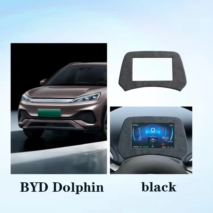 ZLWR BYD ATTO3 BYD instrument delfinowy pokrywa ochronne na ekran zamszowy materiał na ekran samochodowy ozdobna ramka rama ochronna