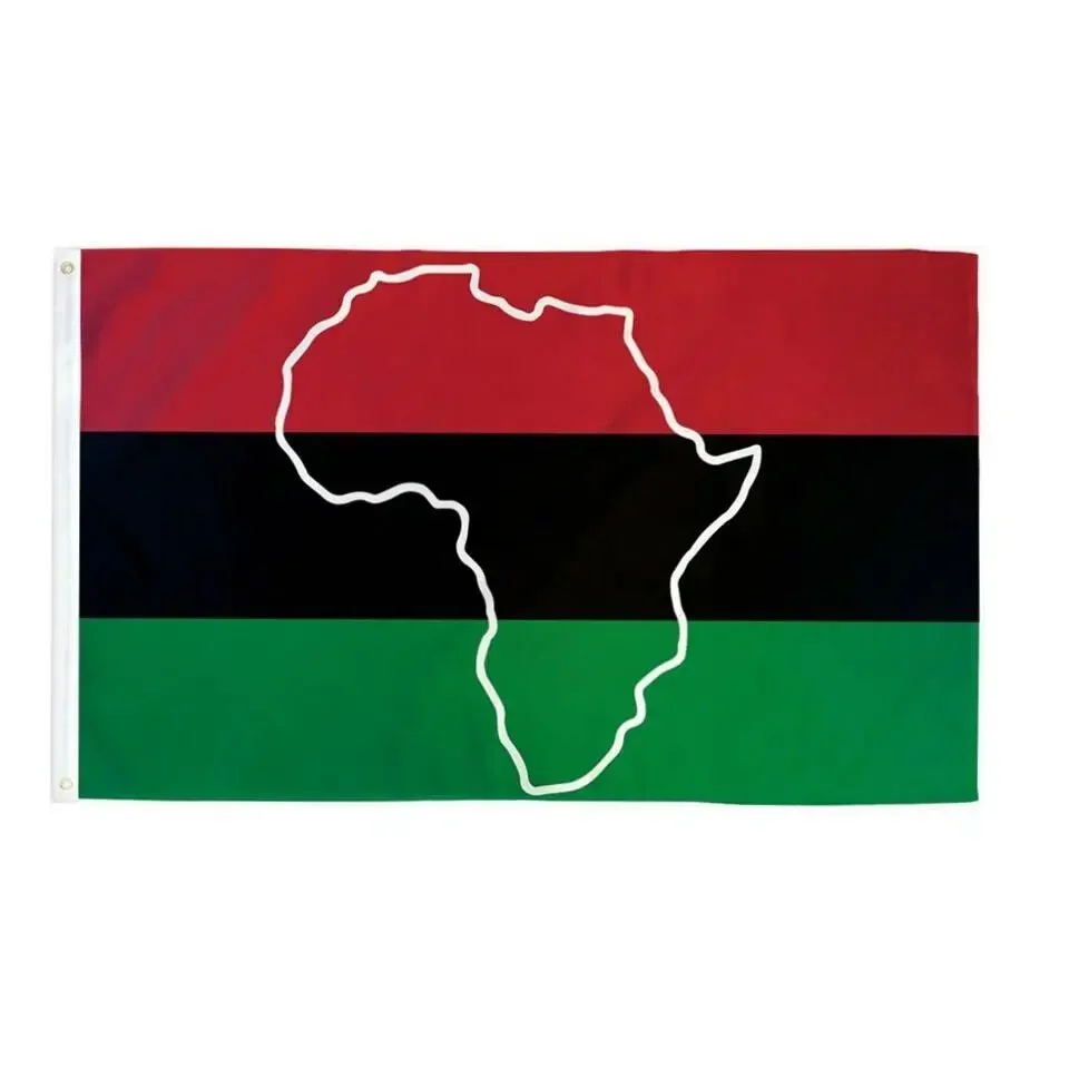 

Pan-African Flag Africa Map UNIA Afro-American Pride Black Liberation 90x150cm Polyester