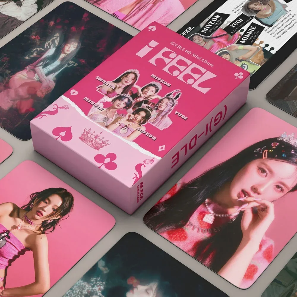 

55 шт./набор Kpop Idol GIDLE Photocards I Feel альбом Lomo Cards (G) фотография LOMO Card Высокое качество концертные мини-карты Поклонники подарок