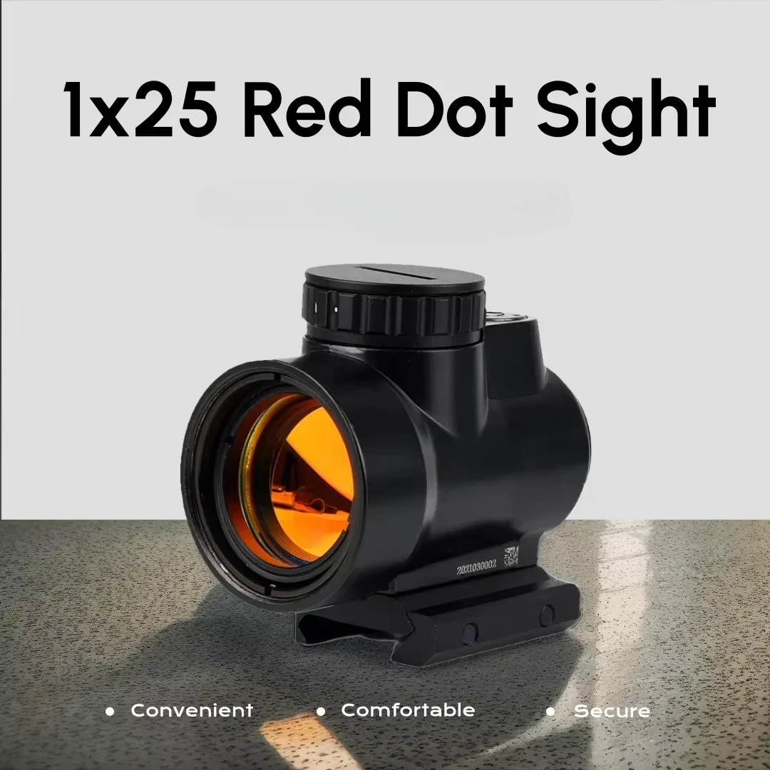 1x25 Red Dot Sight Scope Hunting Riflescope Sniper Gear for Rifle Scope 3 MOA 20000 Hour Runtime 223 AR15 11/20mm Rail Mount