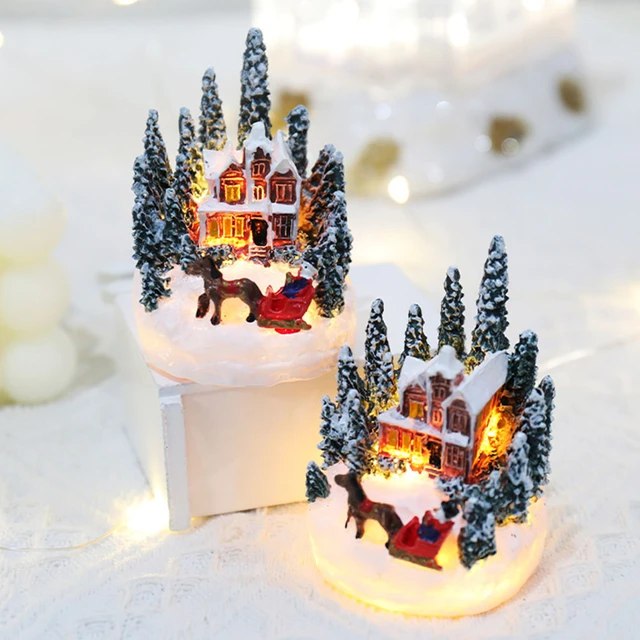 Miniature Christmas Decoration House  Christmas Decoration Liquidations -  Christmas - Aliexpress