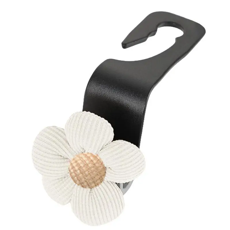 

Headrest Hooks For Car Car Seat Hooks Chair Back Storage Hook Strong Bearing Capacity Simple Flower Design For Bag Purse Grocery