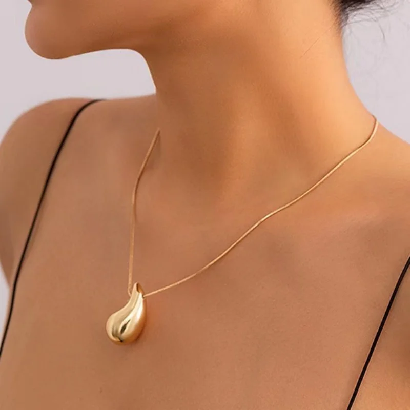 Dome Drop Necklace for Women Jewelry Gift
