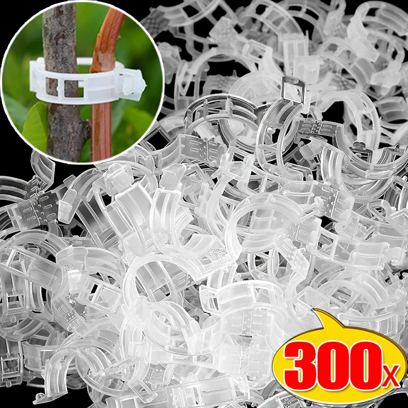 300/50 шт., пластиковые зажимы для растений