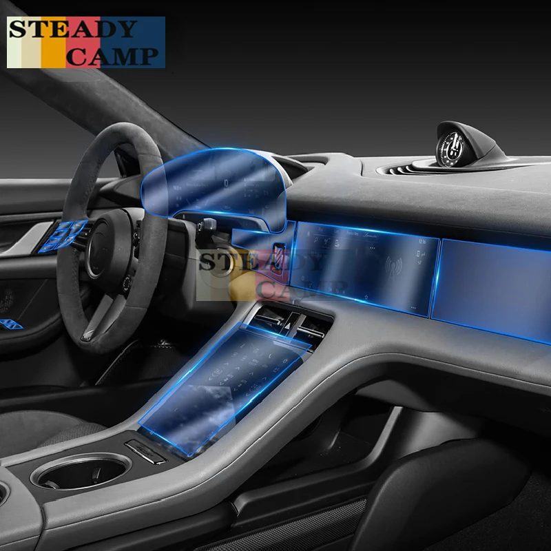 

For Porsche Taycan 2019-2022 Car Interior Center console Transparent TPU Protective film Anti-scratch Repair film Accessories