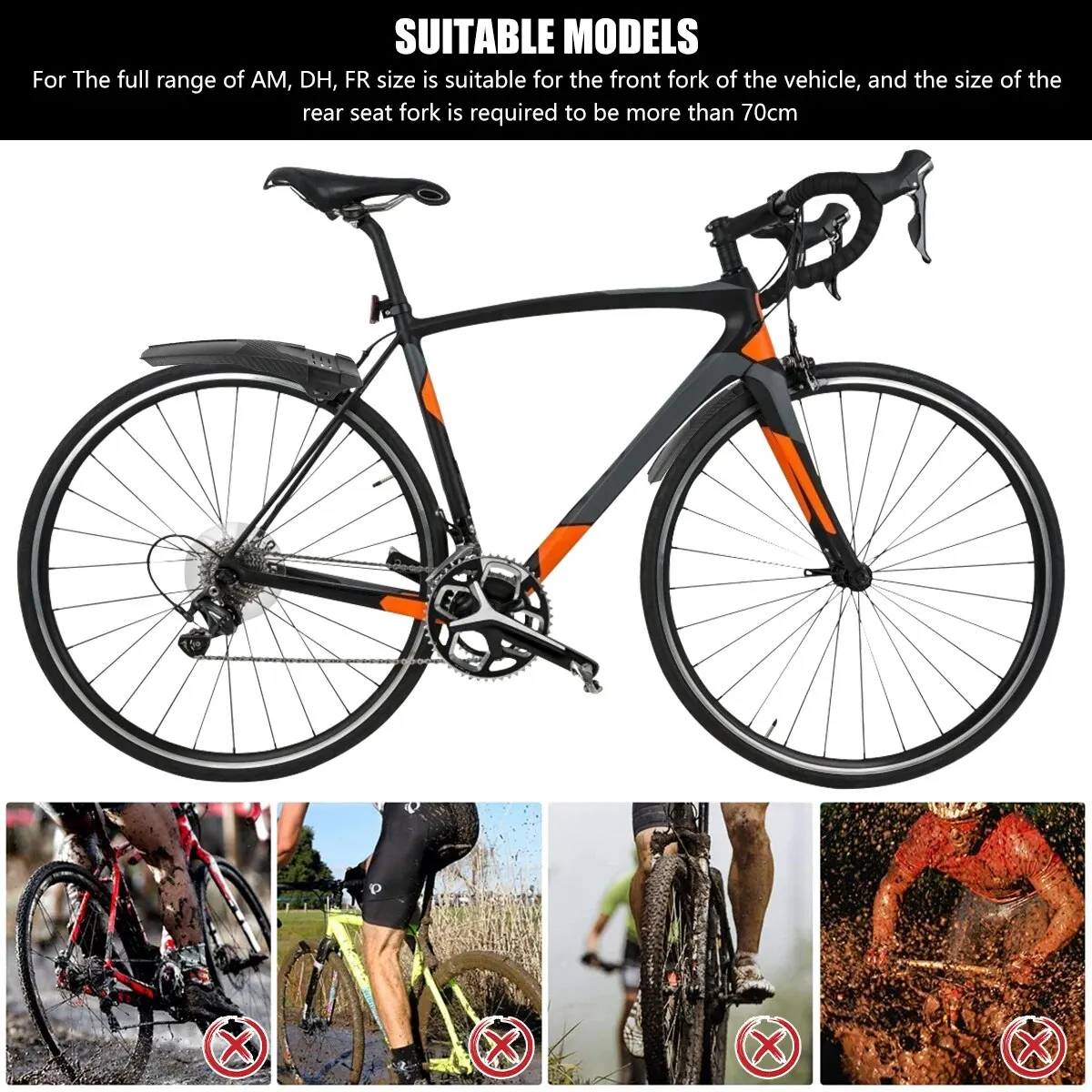 Bicycle Fender Mountain Road Bike Mudguard Front Rear Tire Wheel Fender MTB Bicycle Mud Guard Fender Wings Cycling Accessories
