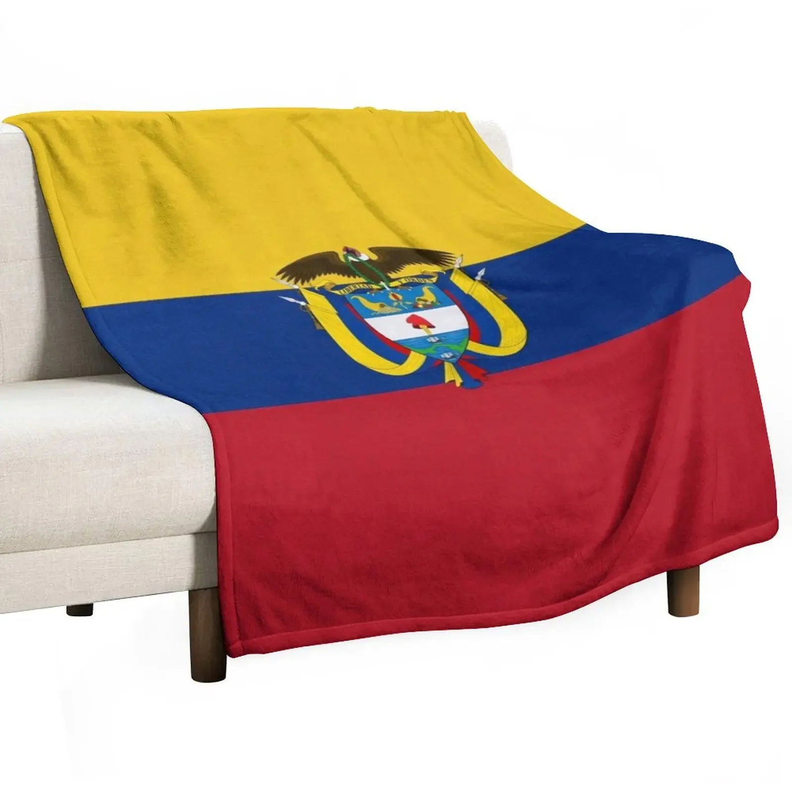 

Flag of Colombia, Patriotic Gift Throw Blanket Luxury Loose Blankets