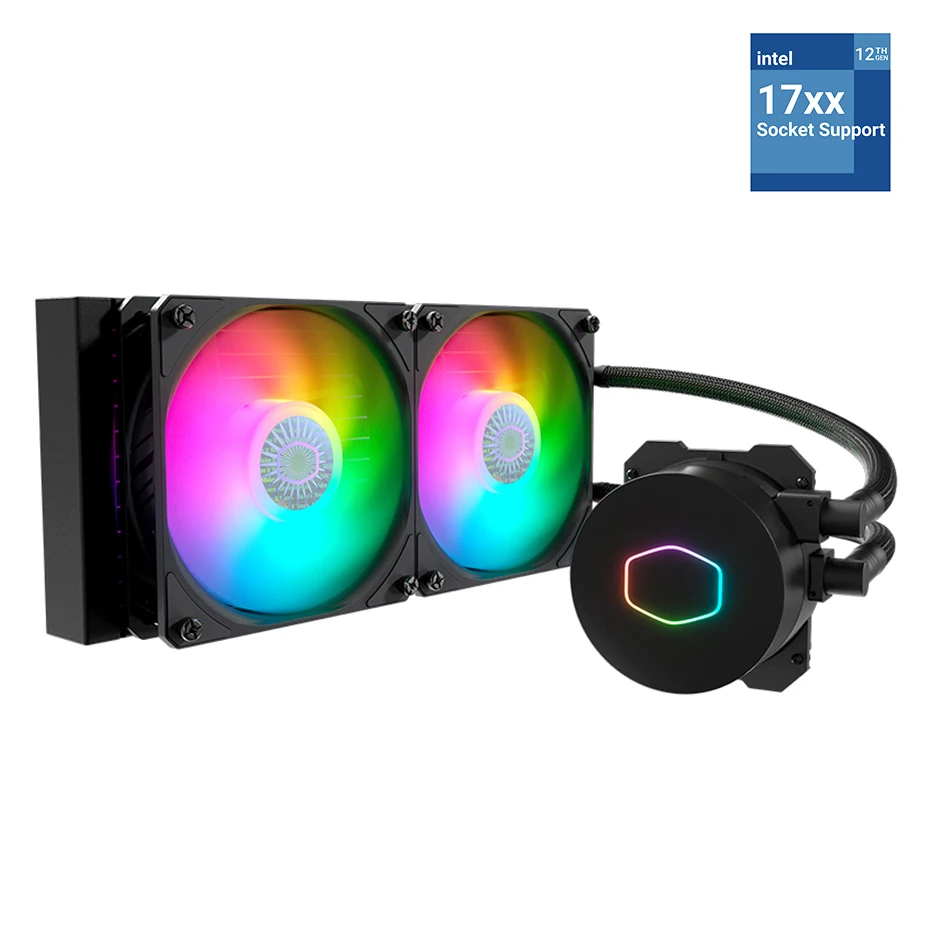 

Cooler Master ML240L V2 ARGB CPU кулер для воды с контроллером 120 мм 5В адресуемый RGB вентилятор CPU жидкостное охлаждение для 1700 2066 AM4