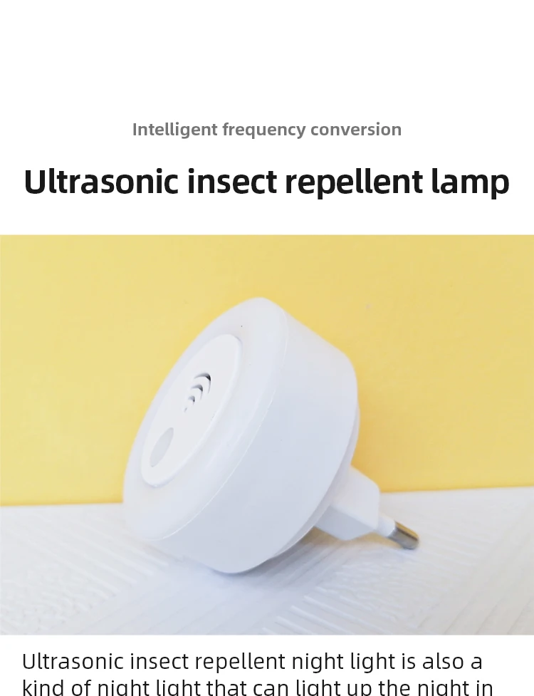 Description Picture 2 of itemIntelligent Frequency Conversion Insect Repellent House Indoor Small Night Light for Baby Ultrasonic Mosquito Repellent