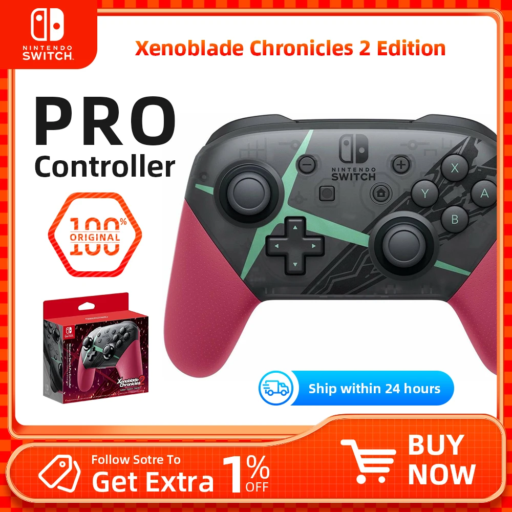 Enkelhed Ikke nok dukke Nintendo Switch Pro Controller - Xenoblade Chronicles 2 Edition （JP Edition）  _ - AliExpress Mobile