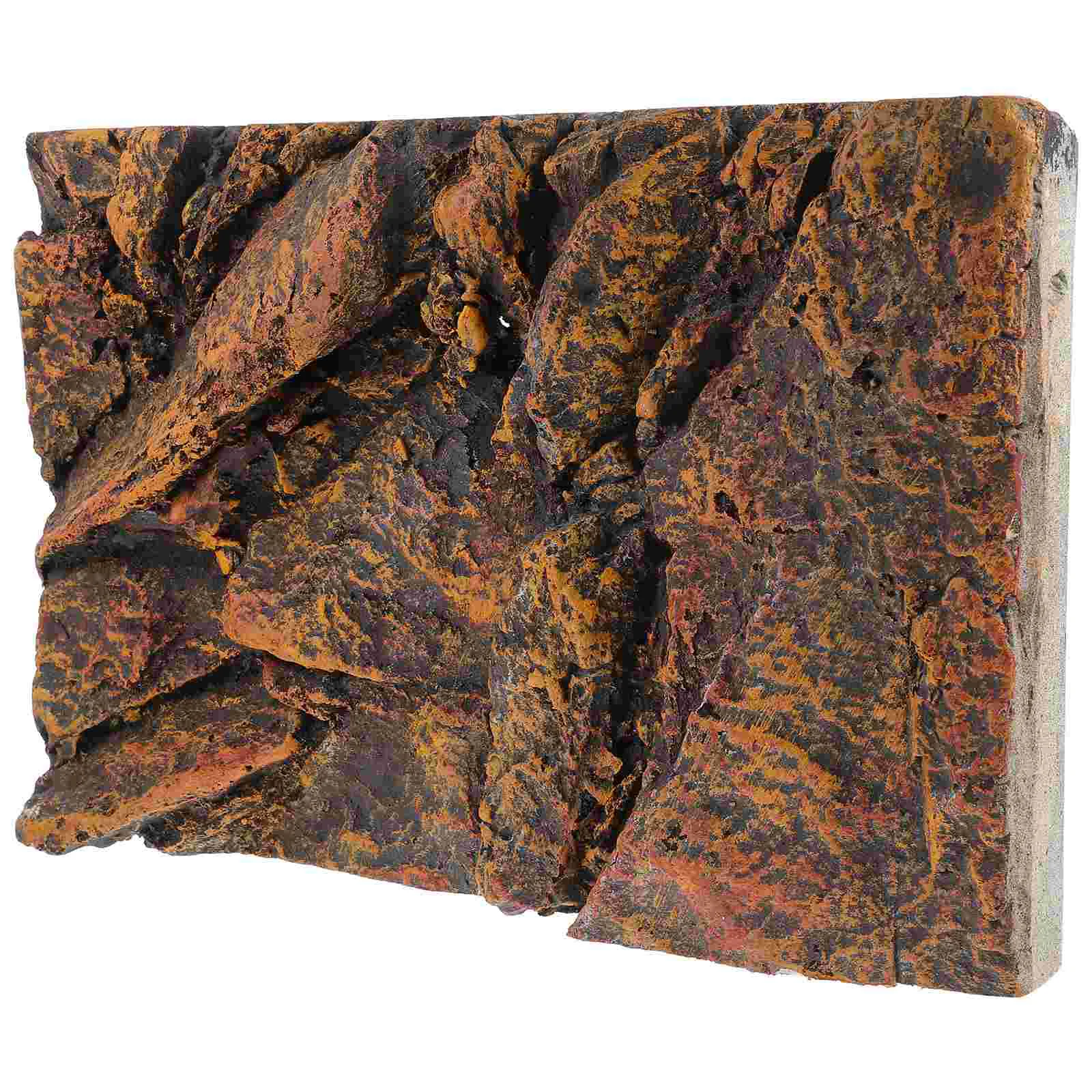 

Fish Tank Reptile Box Backdrop 3d Aquarium Background Boards Rock for Terrarium Backgrounds Landscape Photography