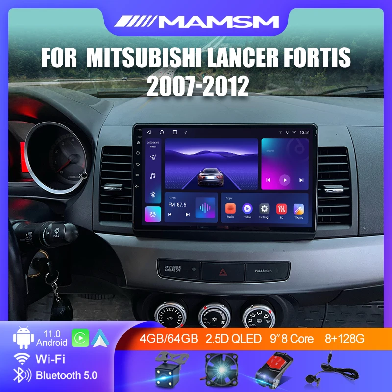 

Android 12 Car Radio For Mitsubishi Lancer Fortis 2007-2012 Multimedia Video Player GPS Carplay Autoradio Player 8+128G Head Uni