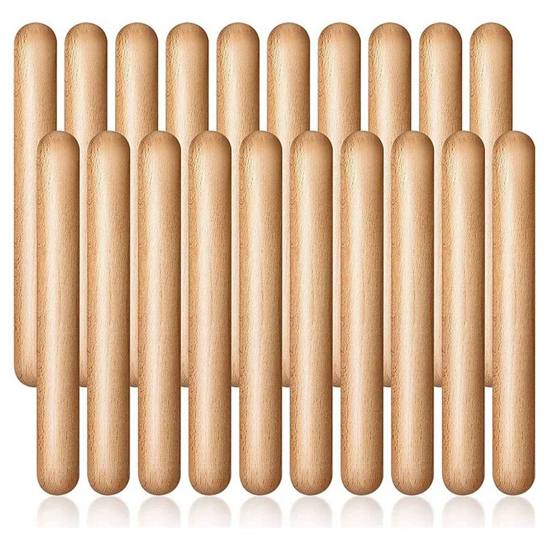 8 Inch Kids Rhythm Sticks Music Lummi Sticks Classical Wood Claves Musical Percussion Instrument 40Pieces