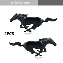 

2pcs Metal 3D Running Horse Side Door Wing Fender Car Badge Sticker Auto Emblem For Mustang