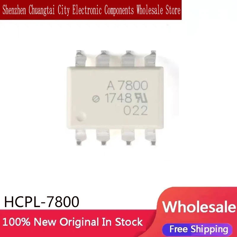 10PCSLOTA7800HCPL7800HCPL7800SMDSOP8Optocouplernewimported