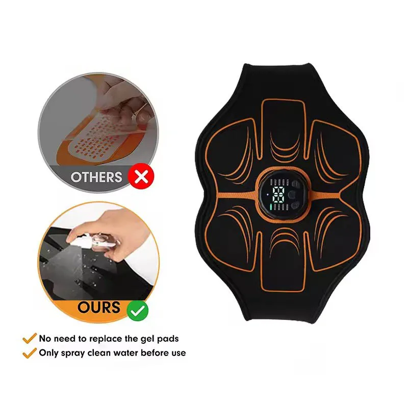 Abdominal Toning Belt Muscle Toner Smart Abs Trainer Belly Abdominal Massager USB Rechargeable Home Gym Fitness Equiment