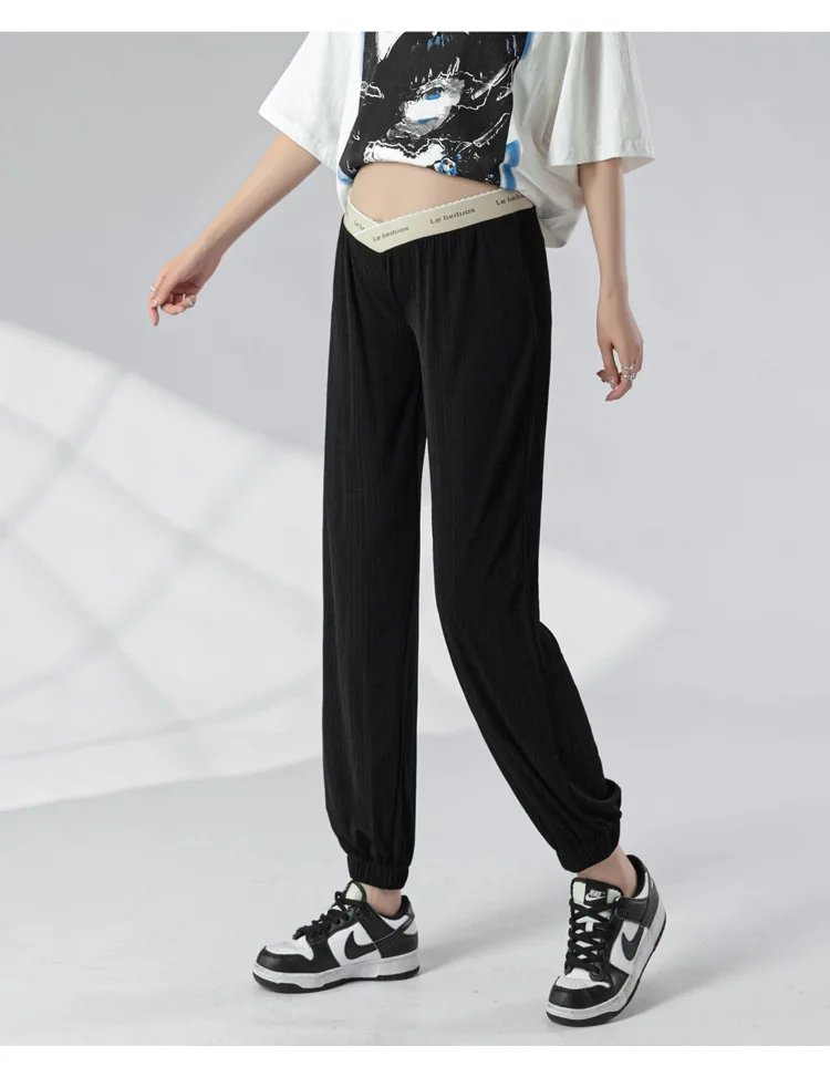 maternity golf clothes Maternity Pant 2022 Summer Maternity Pant Wide leg Casual loose maternity pant  maternity  pregnancy P0726 pregnancy work clothes