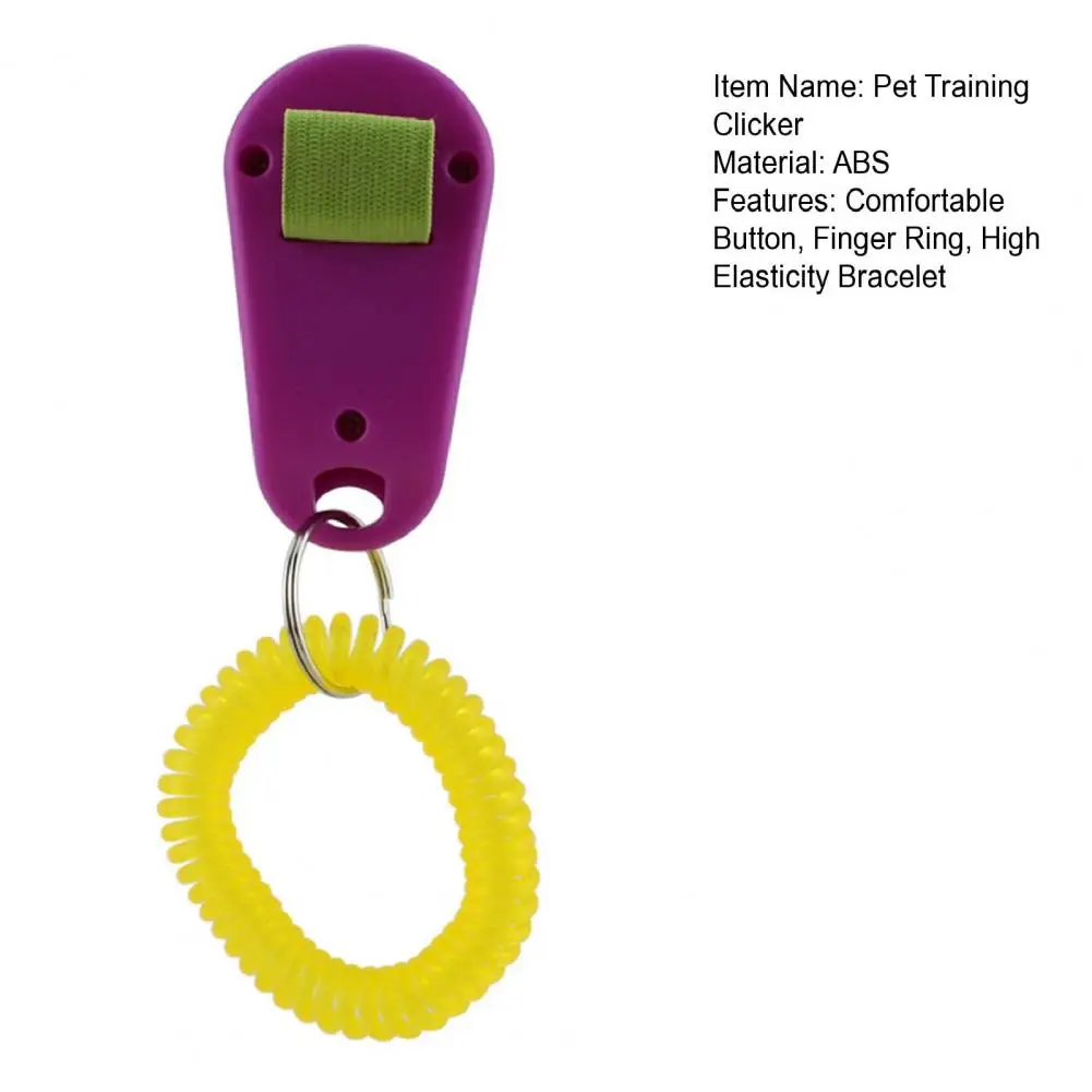 Pet Training Clicker Dog Supplies Comfortable Button Pet Rattles Finger Ring Trainer Compact Cat Dog Behavior Reinforcer Trainer Supplies