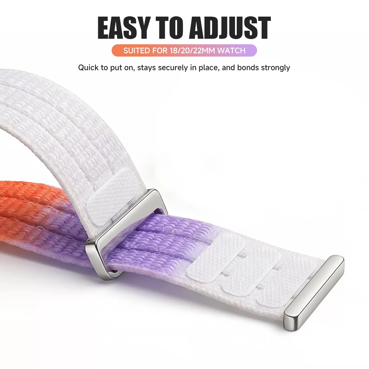 Premium Sport Nylon Loop Band for Smart Watches - Universal Fit, Multiple Sizes Available
