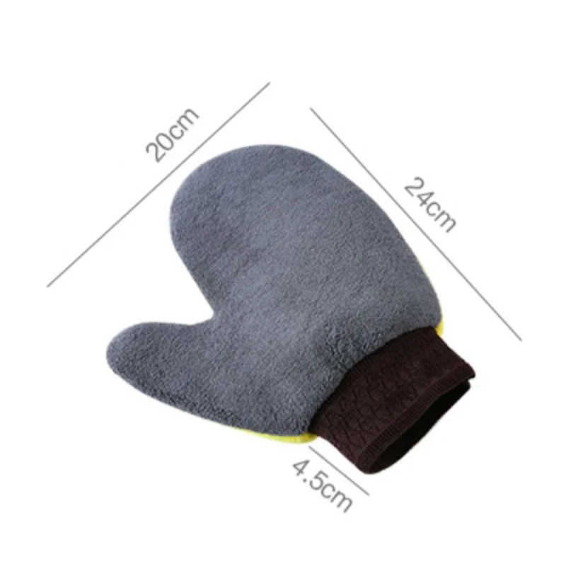 Bearpaw Coral Velvet Car Cleaning Gloves Microfiber Thumb Car Wash Gloves Beauty Supplies Cleaning Tools