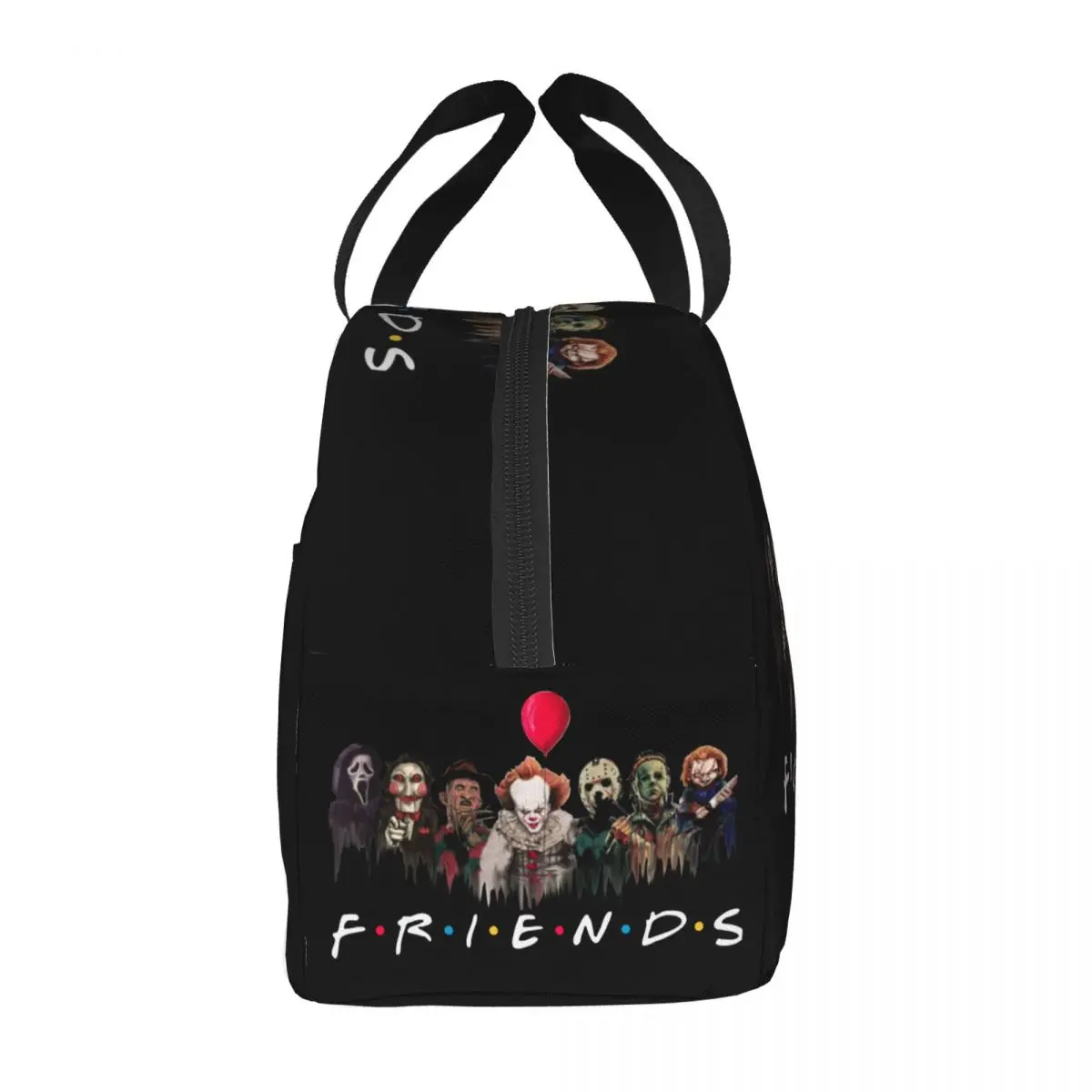 Lunch Bags for Men Women Horror Friends Halloween Pennywise Insulated Cooler Waterproof School Oxford Lunch Box Handbags