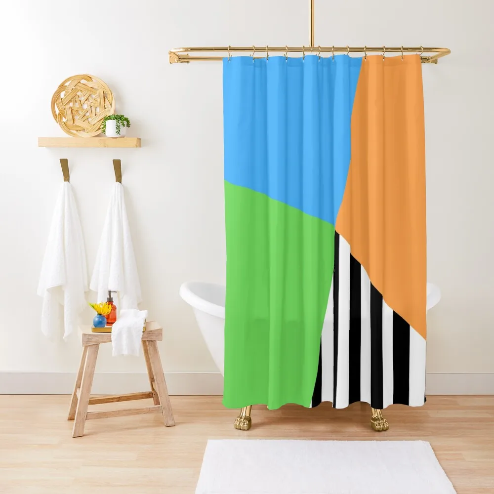 

Crazy Stripe Sectors Shower Curtain Bathroom Deco Bathroom Box Toilet Accessories Bathroom Curtain