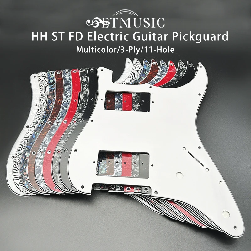 

Multicolor 3 Ply 11 Holes HH Two Humbucker Guitar Pickguard Anti-Scratch Plate for ST FD Electric Guitar